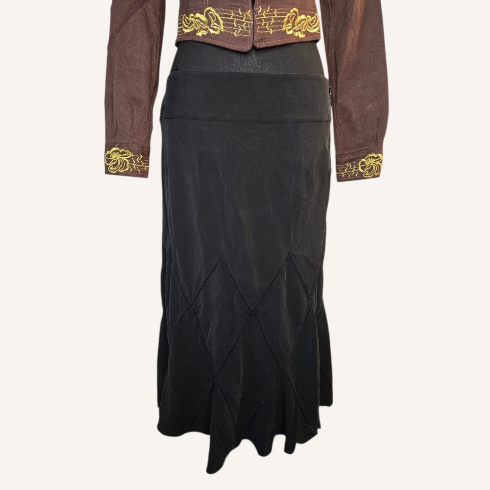 Vintage Y2k DKNY Black Midi Skirt ! - Picture 5 of 8